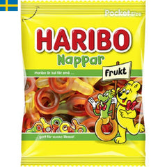 Haribo Frukt Nappar 80 g - Små nappar med fruktsmak.