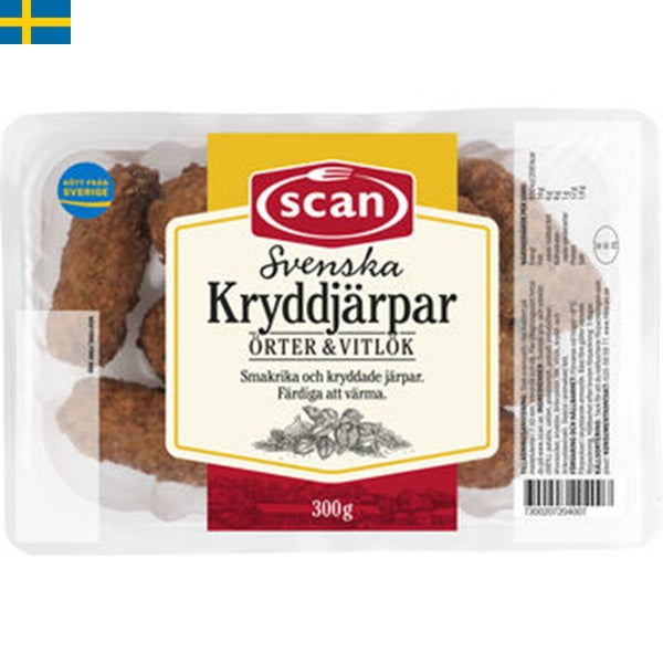 Scan Kryddjärpar Örter & Vitlök, ett smakrikt och kryddigt köttfärs alternativ. Snabb leverans till din dörr i hela Spanien och Portugal på 24-72 timmar.