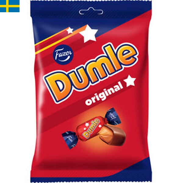 Fazer Dumle Original, Kola doppad i mjölkchoklad. Snabb leverans till din dörr i hela Spanien och Portugal på 24-72 timmar.