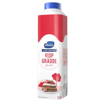 Whipped cream Lactose-free 35% Valio5dl (B.f 18/7)