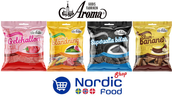 Klassiskt godis från Aroma, testa alla svenska klassiker här!