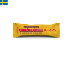 Barebells Caramel Choco Proteinbar - En krämig och god bar från Barebells som innehåller hela 16g protein och är helt fri från socker.