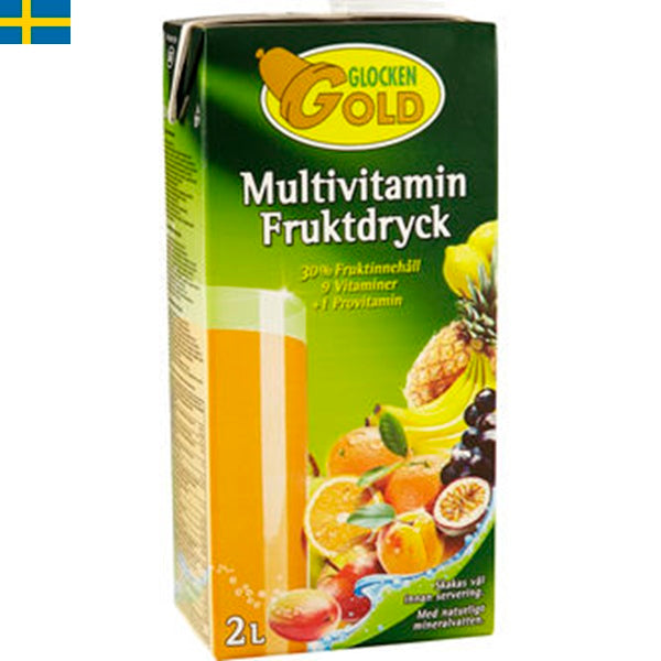 Glockengold Multivitamin 30 % Fruktinnehåll Dryck, Med smak av olika frukter. Snabb leverans till din dörr i hela Spanien och Portugal på 24-72 timmar. 