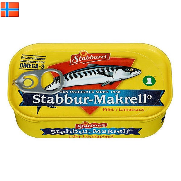 Stabbur Makrell Filet I Tomatsaus 110g – Nordicfood