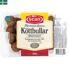 Scan Köttbullar Mamma Scans 350g. Dessa köttbullar är en klassiker i de Svenska kylarna. Leverans till din dörr i Spanien och Portugal på 24 till 72 timmar