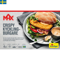 Kronfågel Crispy Kycklingburgare Fryst 440g (Endast i butik)