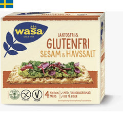 Wasa Sesam&havssalt är laktos o glutenfritt och även veganskt. Smaksatt med havssalt och rostade sesamfrön. Leverans till din dörr i Spanien och Portugal.