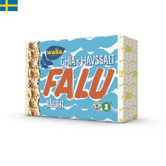 Wasa Falu Rågrut Chia&havssalt, det vanliga knäckebrödet , lite mer smakrikt med Chia och havssalt. Snabb leverans till din dörr i hela Spanien och Portugal.