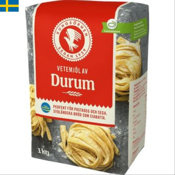 Kungsörnen Durumvetemjöl fungerar utmärkt när du vill göra din egen pasta. Leverans till din dörr i Spanien och Portugal.