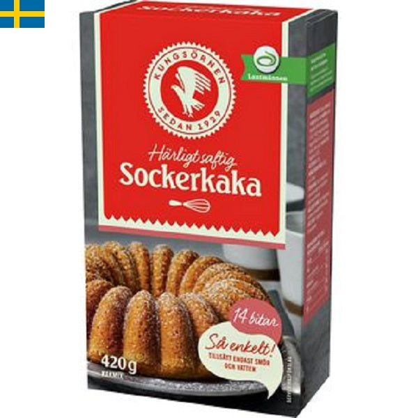 Kungsörnen Sockerkaka från Lantmännen är enkel att tillreda och räcker till ungefär 14 st bitar sockerkaka. Leverans till din dörr i Spanien och Portugal.