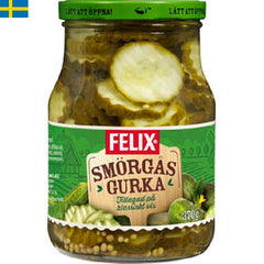 Felix Smörgåsgurka Skivad - Är inlagd, skivad gurka med sötsyrlig smak som gör sig perfekt till smörgåsen. Snabb leverans till dörr i Spanien och Portugal.