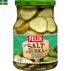 Felix Saltgurka Skivad är en smakrik gurka, inlagd i ättika och senapsfrön. Leverans till din dörr i Spanien och Portugal på 24-72 timmar.