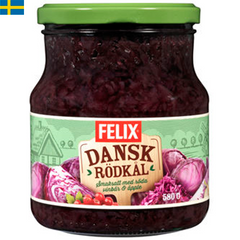 Felix Dansk Rödkål i 580g-förpackning är en läcker och traditionell tillbehör till exempel för kött och julbordet. En smakrik klassiker med hög kvalitet.