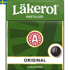 Läkerol Original är klassikern från 1909. Den är fortfarande en storsäljare och har en fin smak av lakrits och menthol. Leverans inom Spanien och Portugal.