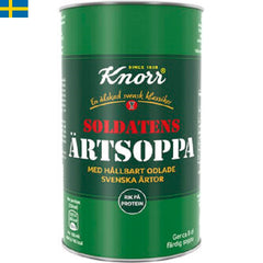 Knorr Ärtsoppa Soldatens är en god och krämig ärtsoppa som är en självklarhet i den svenska husmanskosten. Leverans till din dörr i Spanien och Portugal.