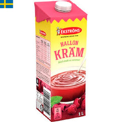 Ekströms Hallonkräm är en klassiker som funnits med i Ekströms sortiment en lång tid.