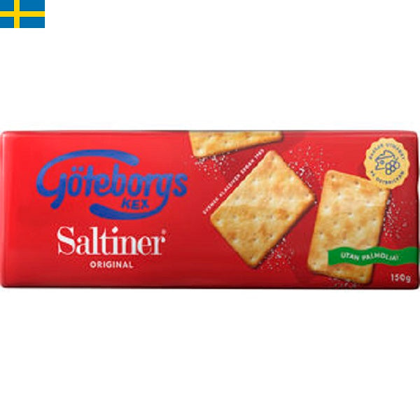 Göteborgs Kex Saltiner Lättsaltade Smörgåskex är goda saltade kex som är utsökta till osbrickan. Snabb leverans till dörr i Spanien och Portugal.