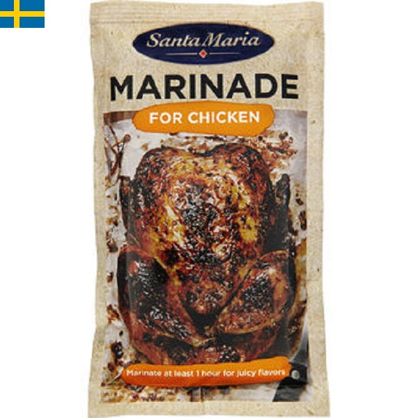 Santa Maria Marinade For Chicken 75 g är framtagen för grillad kyckling, Låt kycklingen vara täckt i marinad i minst en timma innan den läggs på grillen. Leverans till din dörr i Spanien och Portugal på 24 till 72 timmar.