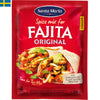 Santa Maria Fajita Kryddmix - Är anpassad för tacokväll med kyckling eller något vegetariskt alternativ. Kryddmixen fungerar även bra till något veganskt. Leverans till din dörr i Spanien och Portugal på 24 till 72 timmar.