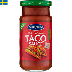 Santa Maria mild Sauce är en klassisk tacosås som inte innehåller något tillsatt socker. Såsen är mild och finns i två ytterligare varianter, medium & hot.