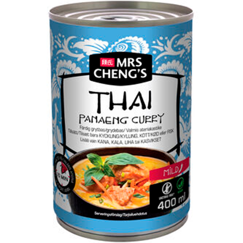 Panaeng Curry Thai har en mild smak av kokosmjölk och panaeng curry. Även fri från laktos och är vegansk.