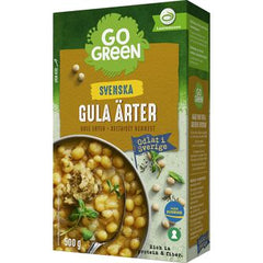 Gogreen Gula Ärter Torkade 500g. GoGreen Gula Ärter är en klassiker på de svenska matborden. Tillaga dem traditionellt som ärtsoppa med grov senap.