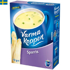 Blå Band Varma Koppen Sparris 3 port är en god och enkel soppa att färdigställa. Soppan är även vegetarisk.