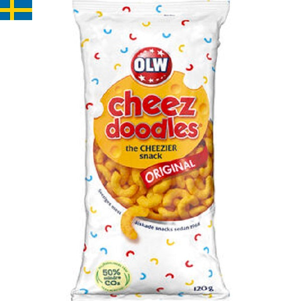 OLW Ostbågar/Cheez Doodles är Sveriges mest köpta snacks. Med sin goda smak av ost och krispiga konsistens är det en självklarhet till fredagsmyset. Snabb leverans till dörr i Spanien och Portugal.