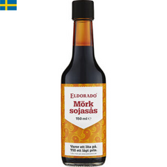 Eldorado Mörk Sojasås, 150ml, ger djup smak och kryddighet till dina rätter med en välbalanserad sojabas.