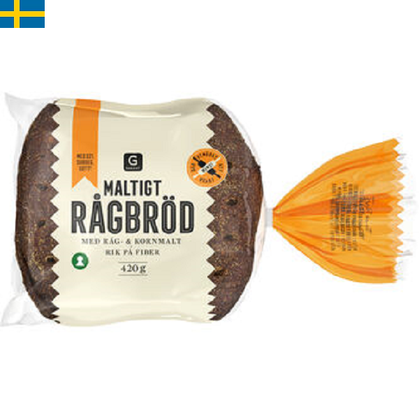 Garant Rågbröd Maltigt är gjort på bland annat fullkornsrågmjöl, vetemjöl och rågmalt. Ett mörkt bröd med härlig smak och färskhet.