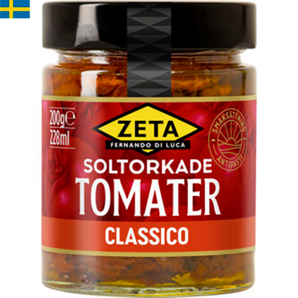 Soltorkade tomater från Zeta. Tomater som är odlade i södra Italien.