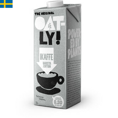 Oatly Ikaffe Havredryck 1l en havredryck och är perfekt till kaffet.