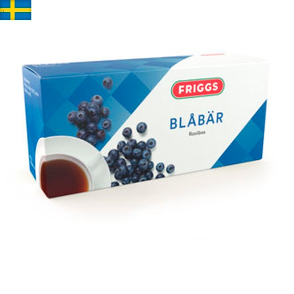 Friggs Blåbär Rooibos Te, Uppfriskande blåbärssmak i varje tebrev, perfekt för avkoppling eller delning med vänner. Leverans till Spanien och Portugal.