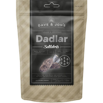 Dave & Jon's Dadlar Saltlakrits Utan tillsatt socker! Utan palmolja Rik på järn och kalium Rik på fiber. Leverans till din dörr i Spanien och Portugal.