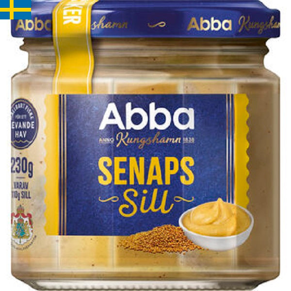 Abba Sill Senap 230g. En sill som smakar senap och samtidigt är mild. Leverans till din dörr i Spanien och Portugal på 34 till 48 timmar.