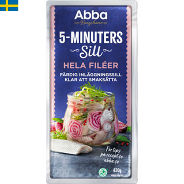 5minuters Sill från Abba är redo att avsmakas eller tillredas till någon god middag. 