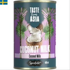 Spicefield Coconut Milk 18%, används ofta i asiatisk mat. Leverans till din dörr i hela Spanien och Portugal på 24-72 timmar