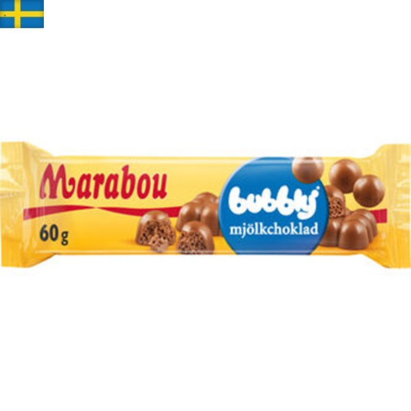 Njut av Marabou Bubblig Mjölkchoklad Chokladbit, snabb leverans till din dörr i Spanien och Portugal.