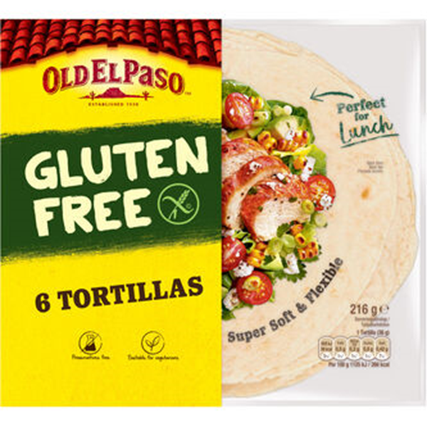 Old El Paso Tortilla Medium Glutenfri/6-p