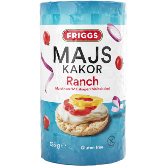Friggs Majskakor Ranch 125g