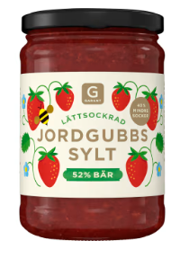 Garant Jordgubbssylt 52% Lättsockrad 375g