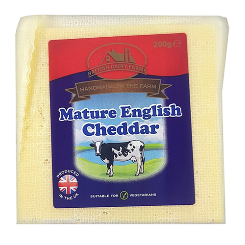 British Dairy Farm Cheddar Mature Cheese 200g
