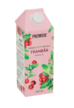 Premier Tranbär Bärdryck 750ml