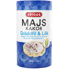 Friggs Majskakor Gräddfil & Lök Glutenfri 125g