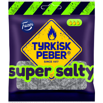 Fazer Tyrkisk Peber Super Salty 80g