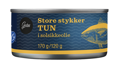 Gestus Store Stykker Tun i Solsikkeolie 170g