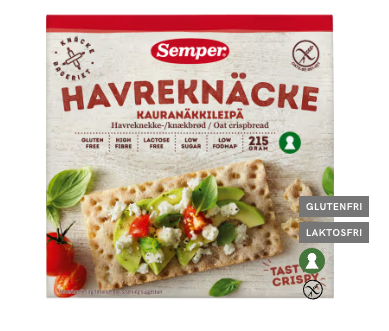 Semper Havreknäcke Glutenfri 215g