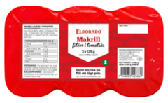 Eldorado Makrillfiléer i Tomatsås 3x125g