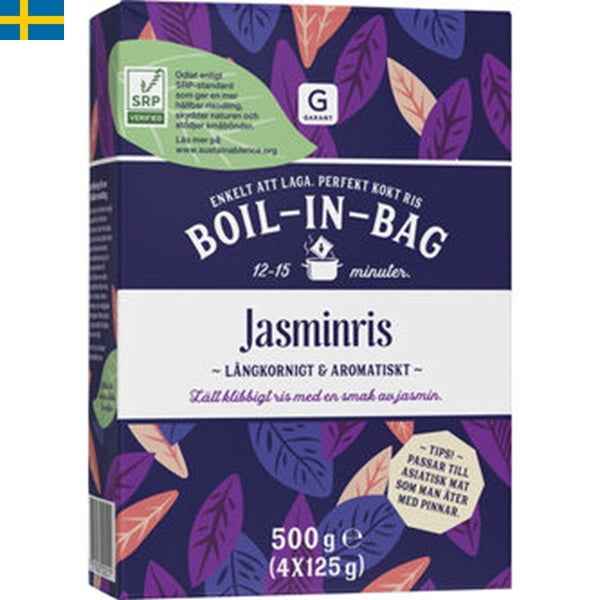 Garant Jasminris 500g, Boil in bag Jasminris som gör det super smidigt att tillaga. Snabb leverans till din dörr i hela Spanien och Portugal.