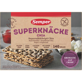 Semper Superknäcke Chia Glutenfritt 140g